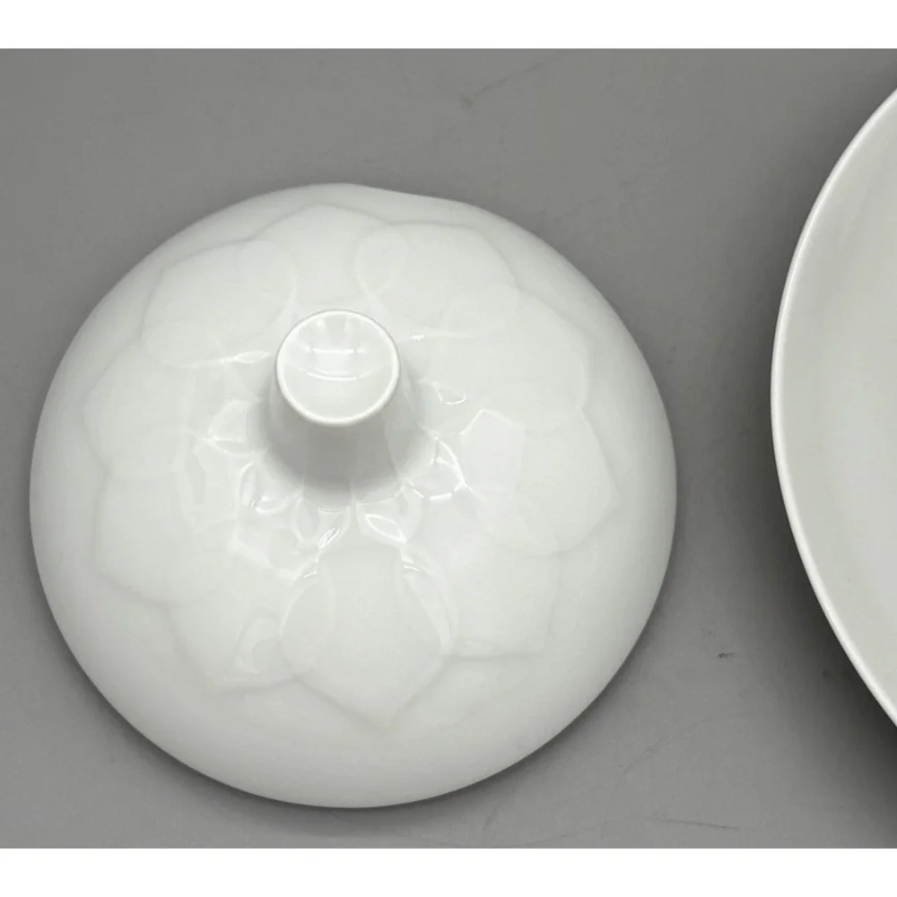 Vintage Rosenthal White Porcelain‎ Lidded Bowl & Plate Made in Germany 6